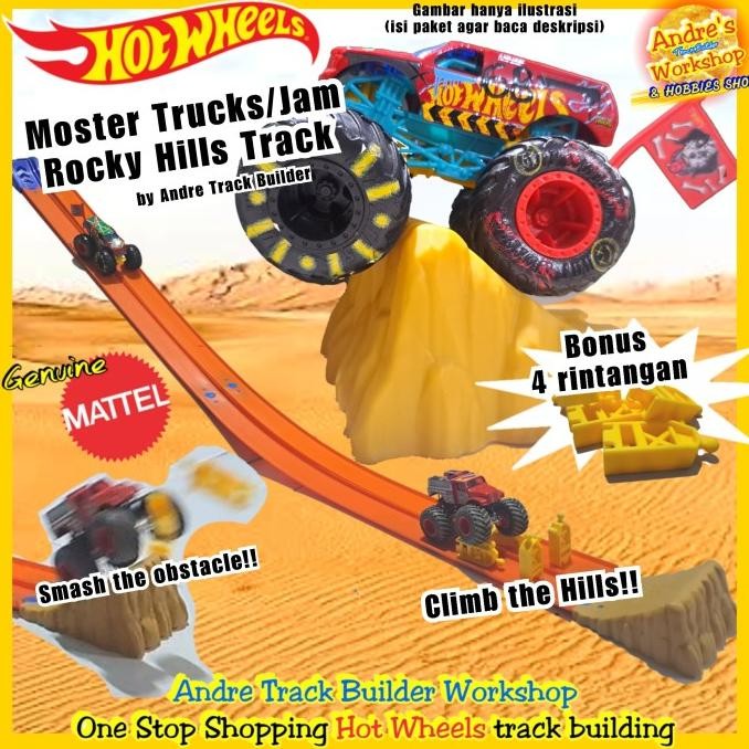 Tersedia Hotwheels Track Monster Truck Ori Mattel Hot Wheels Track Monster Jam