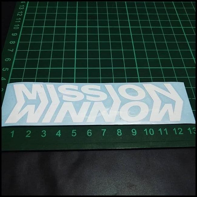 

GRATIS ONGKIR CUTTING STICKER MISSION WINNOW PUTIH 1WARNA 12X3CM !!!!