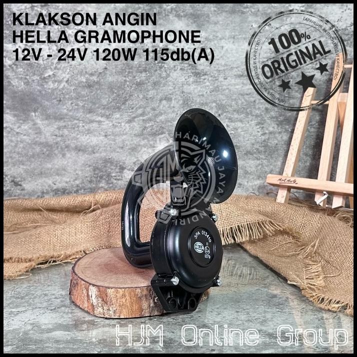 GRATIS ONGKIR KLAKSON ANGIN HELLA AIR HORN GRAMOPHONE TRUCK SCANIA VOLVO 12V - 24V