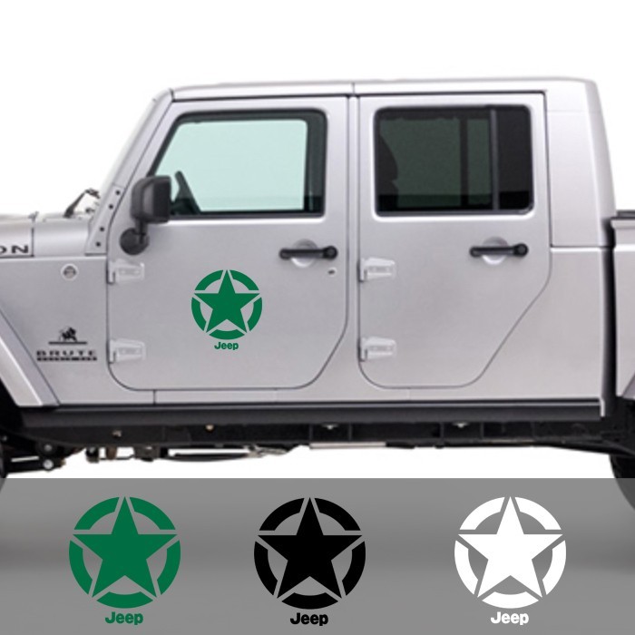 Terlaris Stiker Jeep Bintang Cutting Sticker Pintu Mobil 30 Cm Adventure Willys