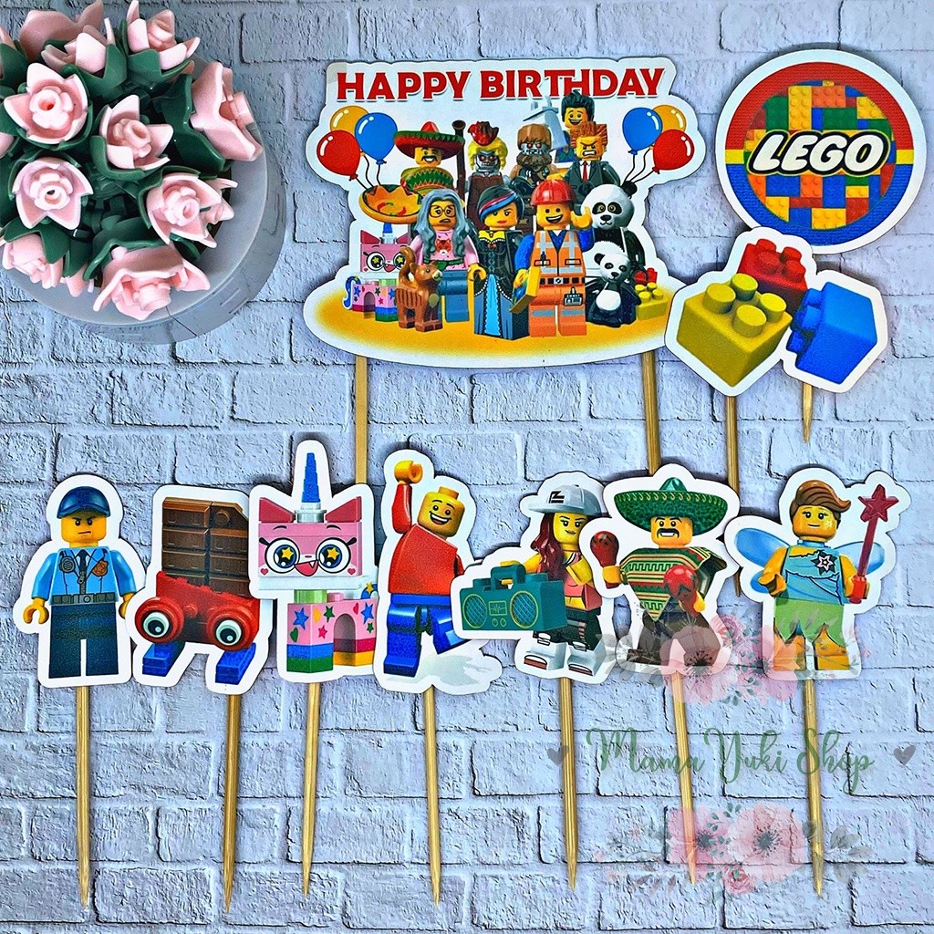 Topper Cake Hiasan Kue Ulang Tahun Karakter LEGO