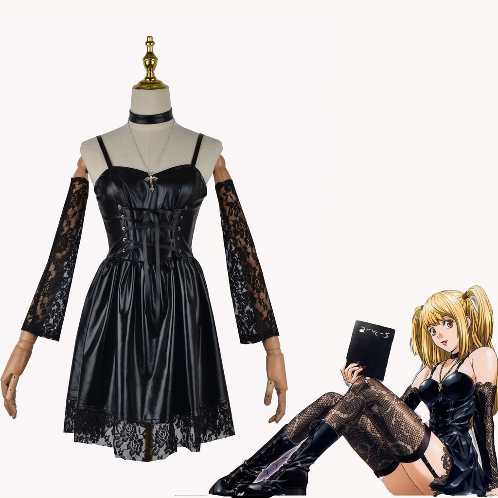 Anime Death Note Misa Amane Cosplay Costume Black Sexy Dress Women Girls Halloween Carnival Role Pla
