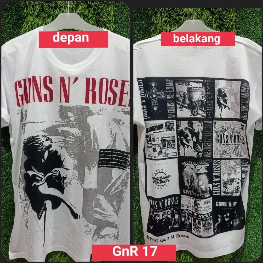 Terviral Kaos Gun And Roses 17 Db Kaos Distro Bangkok Print Bolak Balik Depan Belakang Kaos Gun N Ro