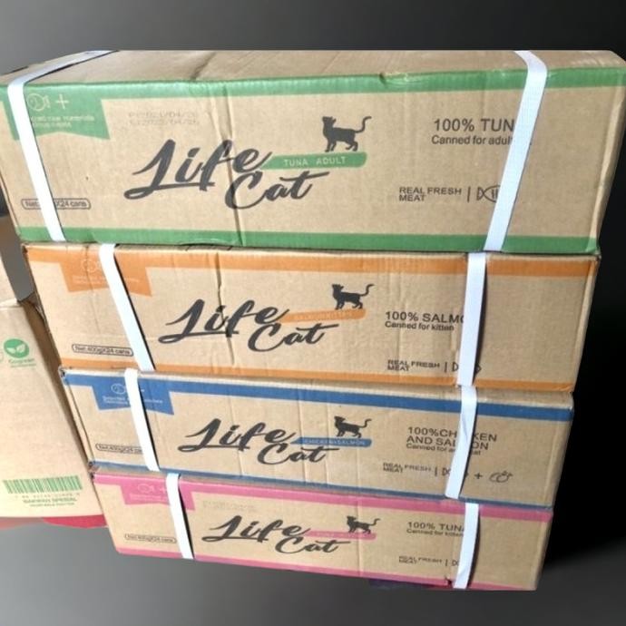

MAKANAN BASAH MEO ORI WET FOOD LIFE CAT KALENG 1 DUS KARTON ISI 24 PCS ORIGINAL