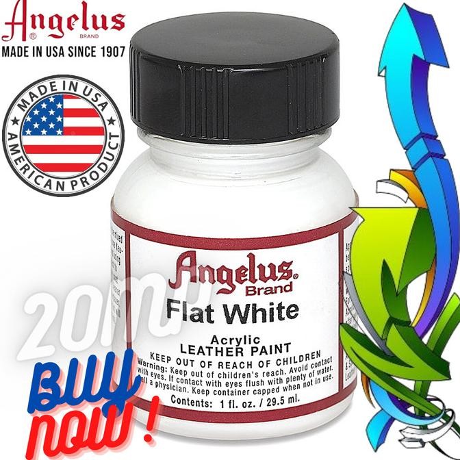 

ANGELUS FLAT WHITE ACRYLIC LEATHER PAINT CAT BAHAN KULIT 1 OZ 29ML ORIGINAL