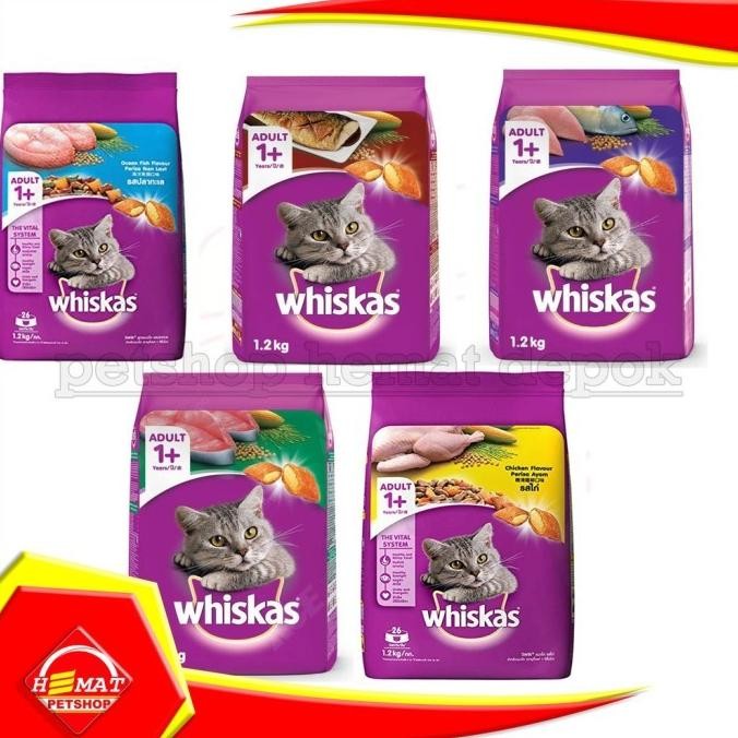 

CAT FOOD ADULT WHISKAS 1.2KG MAKANAN KUCING 1.2 KG TUNA CHICKEN ORIGINAL