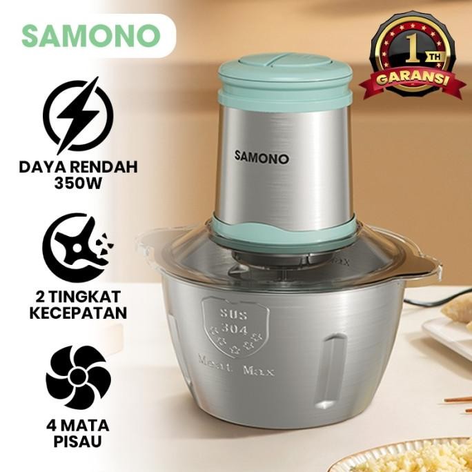 

Berkualitas Samono Meat Grinder Chopper Hemat Daya 4 Mata Pisau Food Grade SWCL350