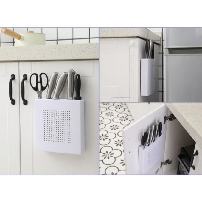 

Berkualitas Tempat Penyimpanan Pisau Dapur Rak Gantung Gunting Knife Holder