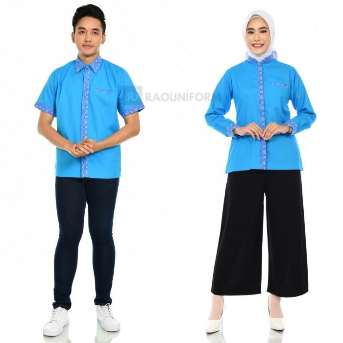 Seragam Kerja Wanita Tangan Panjang/ Baju Karyawan/Kantor/Restoran