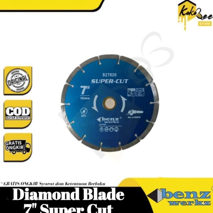 

Berkualitas Diamond Blade 7" Super Cut - Mata pisau potong keramik 7 inch Dry BENZ