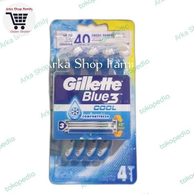 

Berkualitas GILLETTE Blue 3 Ice Cool Comfortfresh Isi 4 Razor Pisau Cukur