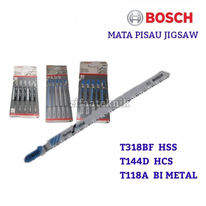 

Berkualitas MATA PISAU JIGSAW BOSCH T318BF HSS T144D HCS T118A BI METAL 5 PCS
