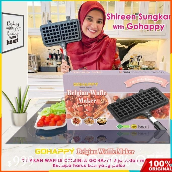 

GRATIS ONGKIR GO HAPPY BELGIAN WAFFLE MAKER CETAKAN KUE WAFFLE