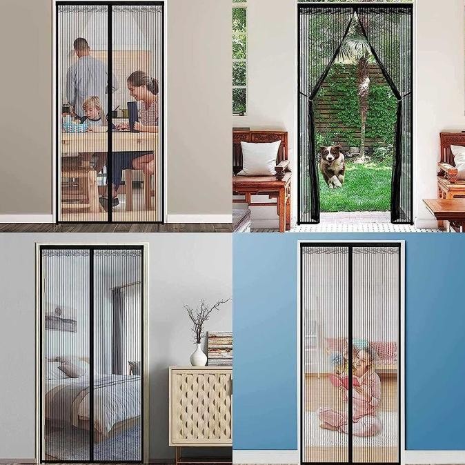 ori - tirai gorden pintu kamar jaring kelambu magnet anti nyamuk serangga