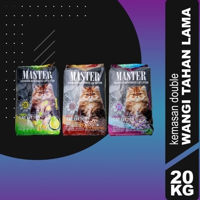 

PASIR KUCING MASTER 20KG CAT SAND LITTER CLUMPING GUMPAL WANGI ORIGINAL