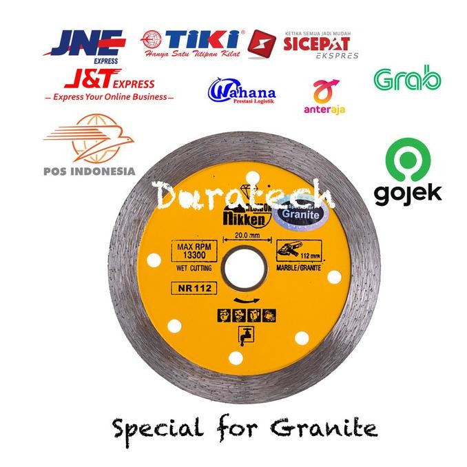 

Berkualitas Diamond wheel 4" / Pisau potong GRANITE MARBEL NIKKEN WET NR112