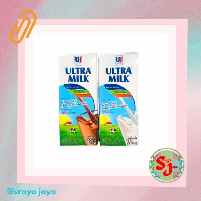 

Terlaris Ultra Milk Low Fat 250 Ml X 24 Pcs (1 Karton) Ready Stok