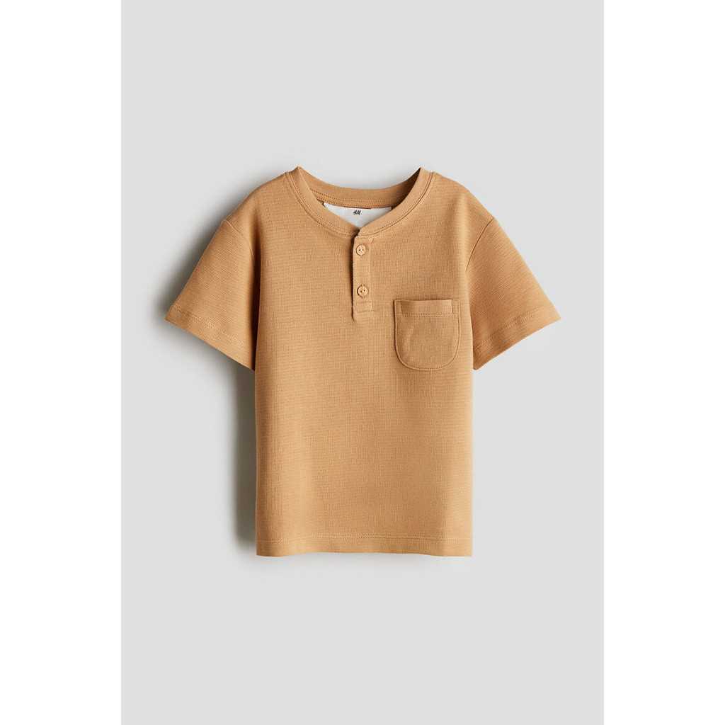 H&M Anak Laki-Laki Cotton Henley T-shirt 1241544_1