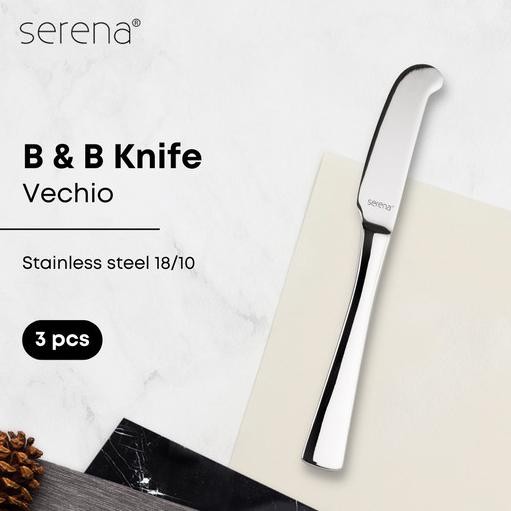 

Berkualitas Pisau Mentega Stainless Steel Serena Vechio - B&B Knife 3 pcs