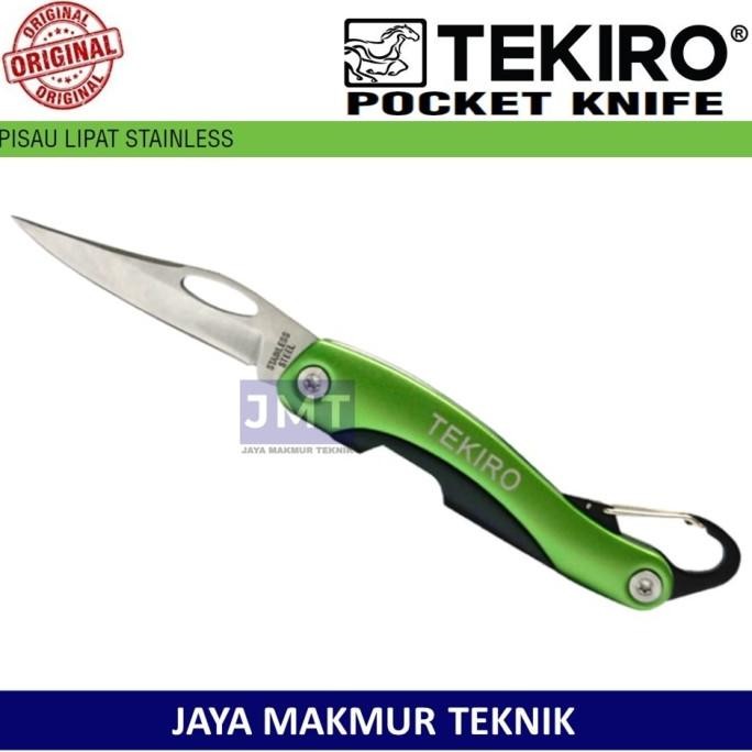 

Berkualitas TEKIRO Pisau Lipat Pocket Knife Stainless Steel Original