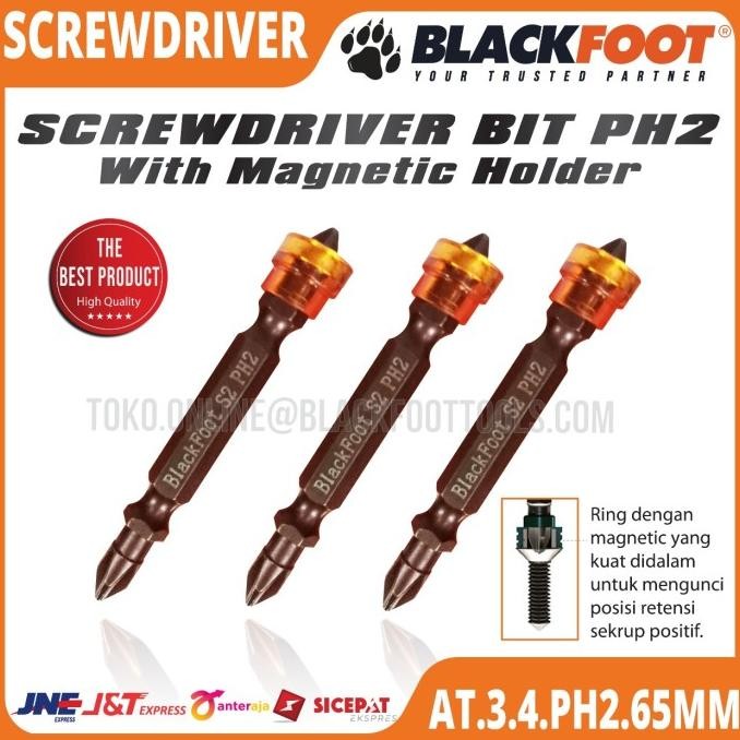 ori - blackfoot-mata obeng magnet screwdriver bits with maghnetic 10 pcs