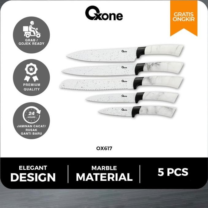 

Berkualitas Oxone OX617 Set Pisau Dapur isi 5 Stainless Anti Karat