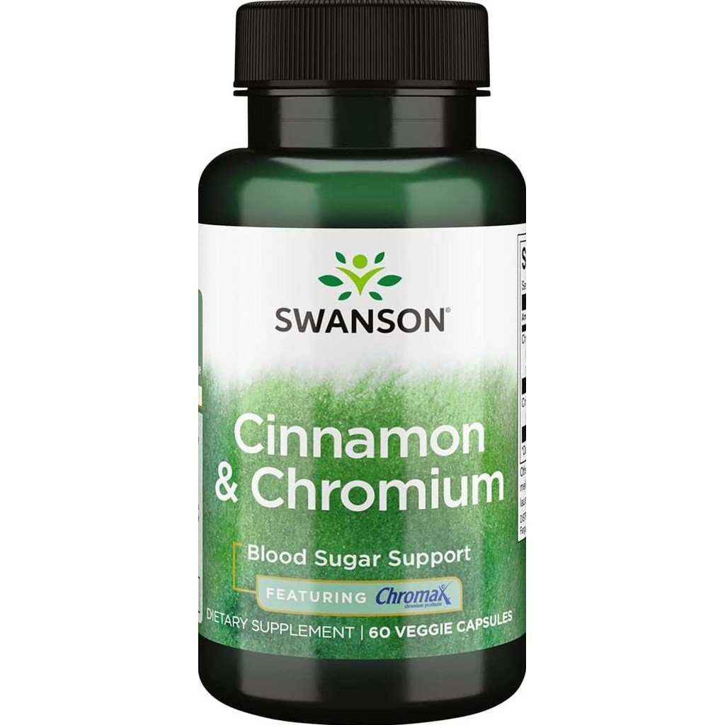 

Swanson Cinnamon & Chromium 60 Veggie Capsules