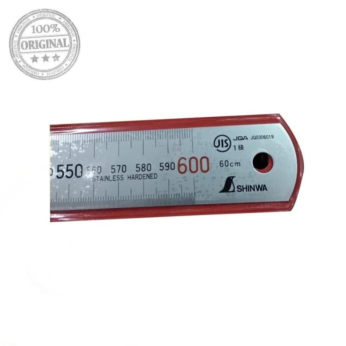 

NEW Shinwa Penggaris Stainless (Rule) Hard Chrome, 60cm H-101E JIS-13021
