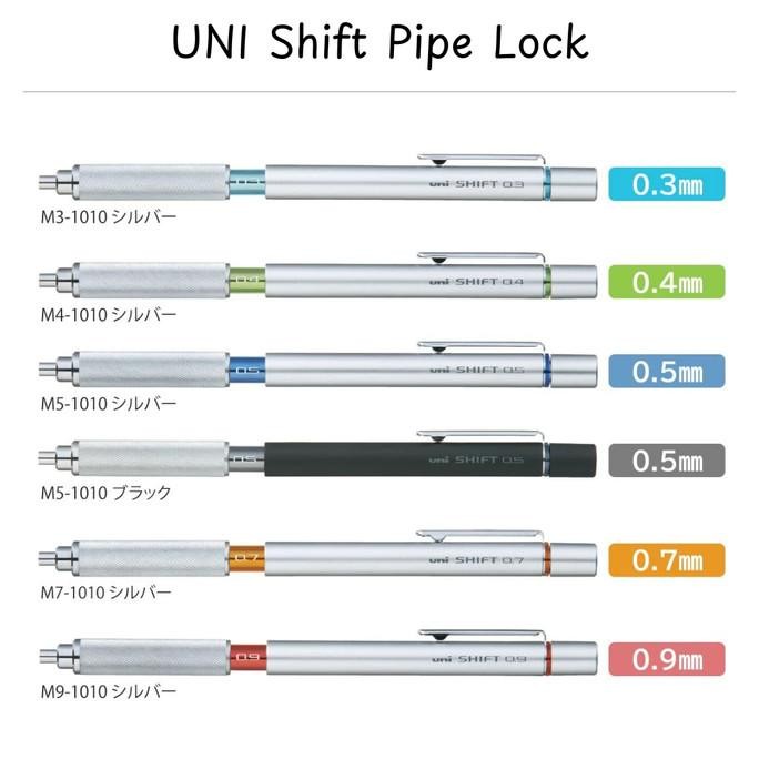 

Uni Shift Pipe Lock Drafting Pencil Mechanical Pencil 0.3 0.4 0.5 0.7 0.9 mm Pensil Mekanik untuk Menggambar