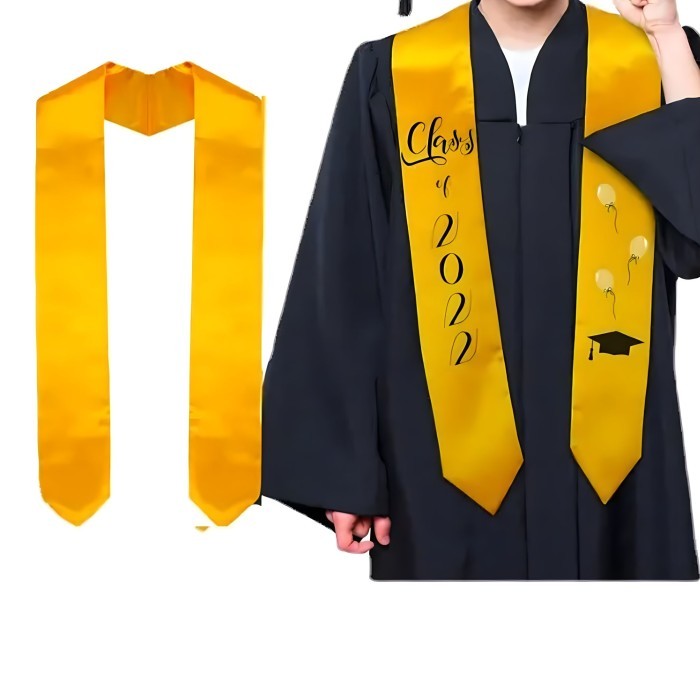 selempang wisuda satin bordir