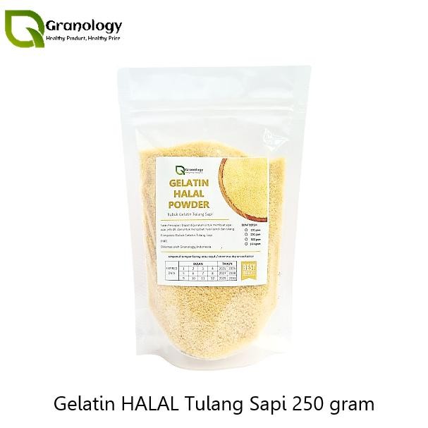 

Gelatin Bubuk Halal Premium Import 250 gram by Granology