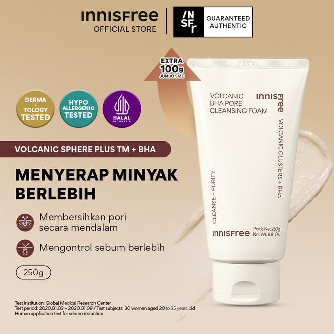 

TERSEDIA INNISFREE VOLCANIC PORE BHA CLEANSING FOAM 250GR - FACIAL WASH