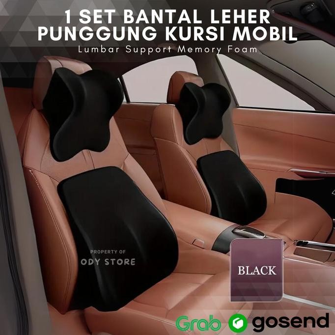 

TERSEDIA SANDARAN LEHER MOBIL BANTAL PENYANGGA LEHER DAN PUNGGUNG KURSI MOBIL LUMBAR SUPPORT MEMORY FOAM