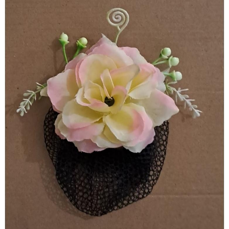 tyu jepit hairnet rambut sanggul cepol bunga anak jepitan harnet sanggul cepol bunga hairdo