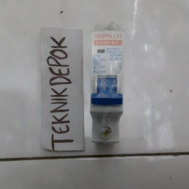 sekring 10  ampere sikring mcb new pallas alat pemutus listrik sikring lampu