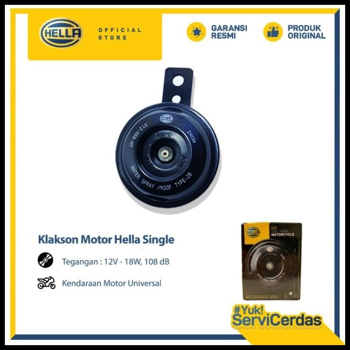 KLAKSON DISC HELLA MOTORCYCLE SINGLE HORN 12V 108DB - KLAKSON MOTOR