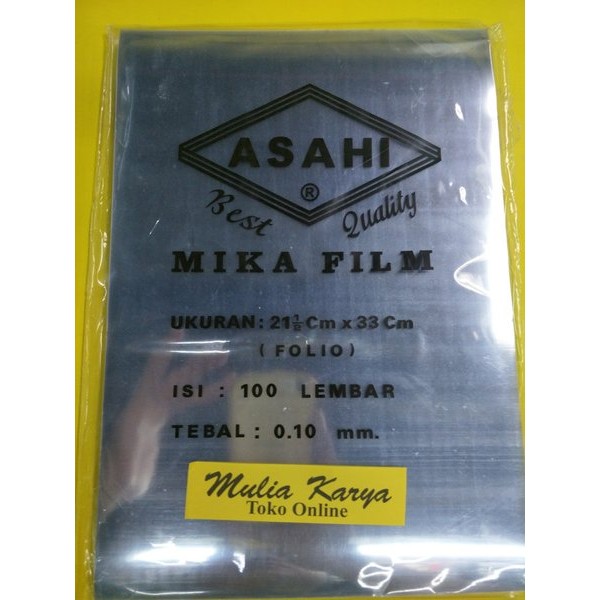 

Terlaris Plastik Mika Film Folio Cover Jilid Asahi 0.10 Full New