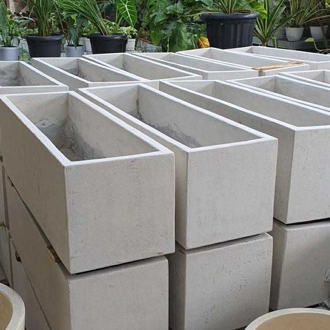 Terjangkau Pot Beton Modle Persegi Panjang