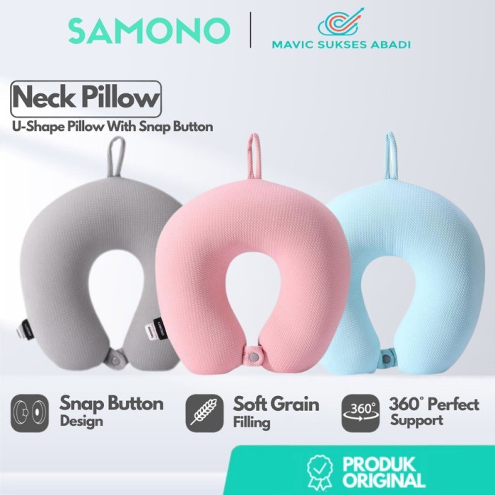 Bantal Leher Travel Anti Pegal Lembut Dewasa Multifungsi Samono Terpercaya