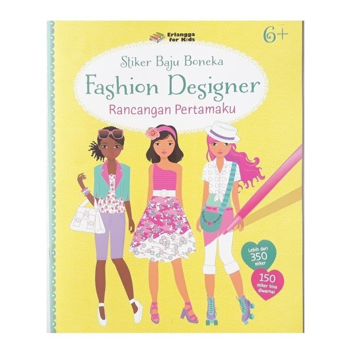 

HOT SALE! Buku Stiker Baju Boneka Fashion Designer Rancangan Pertamaku