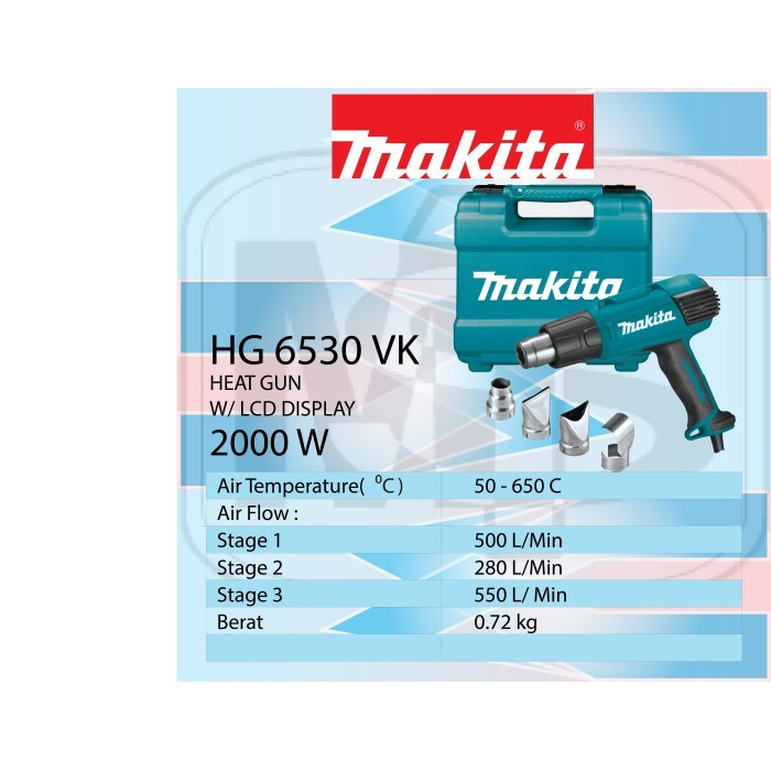 TERBARU MAKITA HG6530VK MESIN HOT GUN / HEAT GUN MAKITA HG 6530 VK