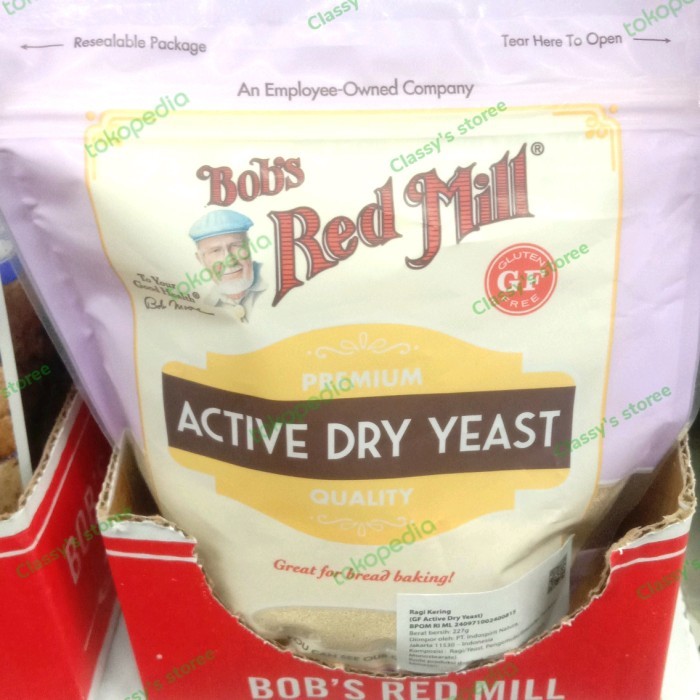 

bobs red mill active dry yeast 227 gr/premium quality/ragi