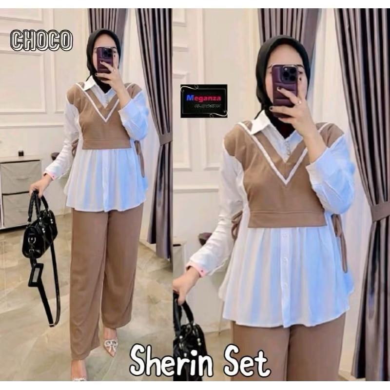1Set Celana Prmpuan Stlan Terbaru 2025 Stln Cewek Baju Setcelan Wanset Korean Style Oneset Lebaran R
