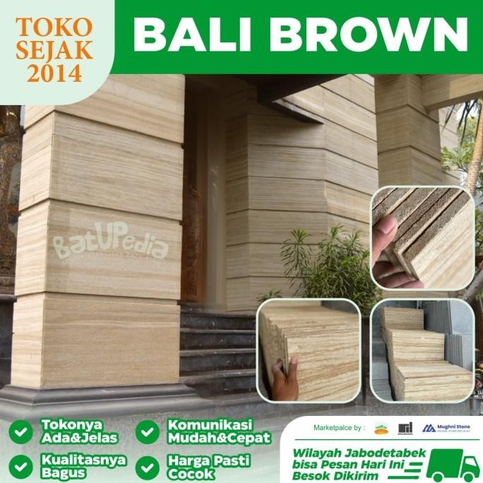 Batu Alam Dinding Bali Brown Motif Seperti Marmer Khusus Untuk Dinding