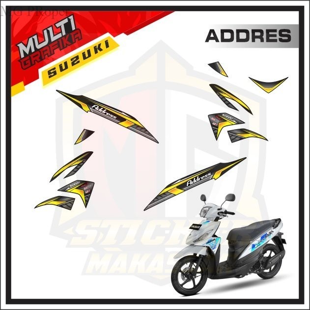 Stiker Striping Decal Variasi    MOTOR Suzuki ADDRESS ADDRES 2018 2017 2016 2015