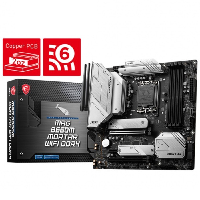 BISA GOSEND! MAINBOARD MSI MAG B660M MORTAR WIFI - D4 MATX MSI B660M MORTAR WIFI KUALITAS TERBAIK