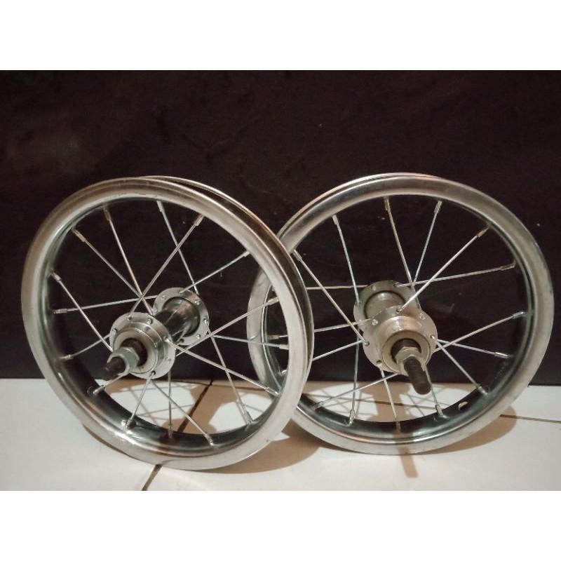 Velg Sepeda 1 Set Depan Belakang Ukuran 12