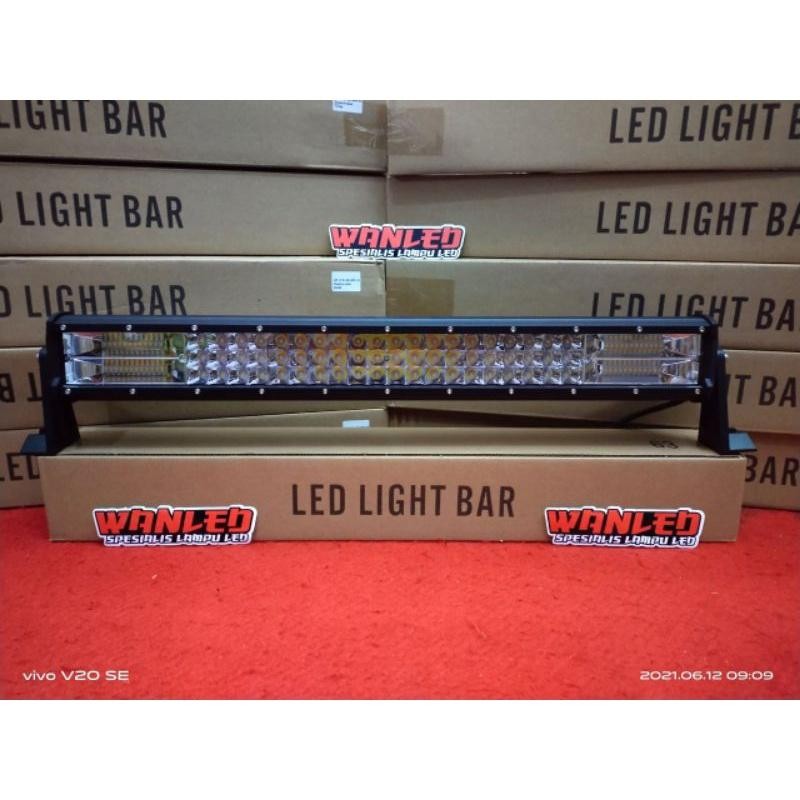 Lampu Led Bar Light Bar 60 Cm 2 Warna Putih Kuning 5 Mode Combo Offroad Jeep Sorot Tembak