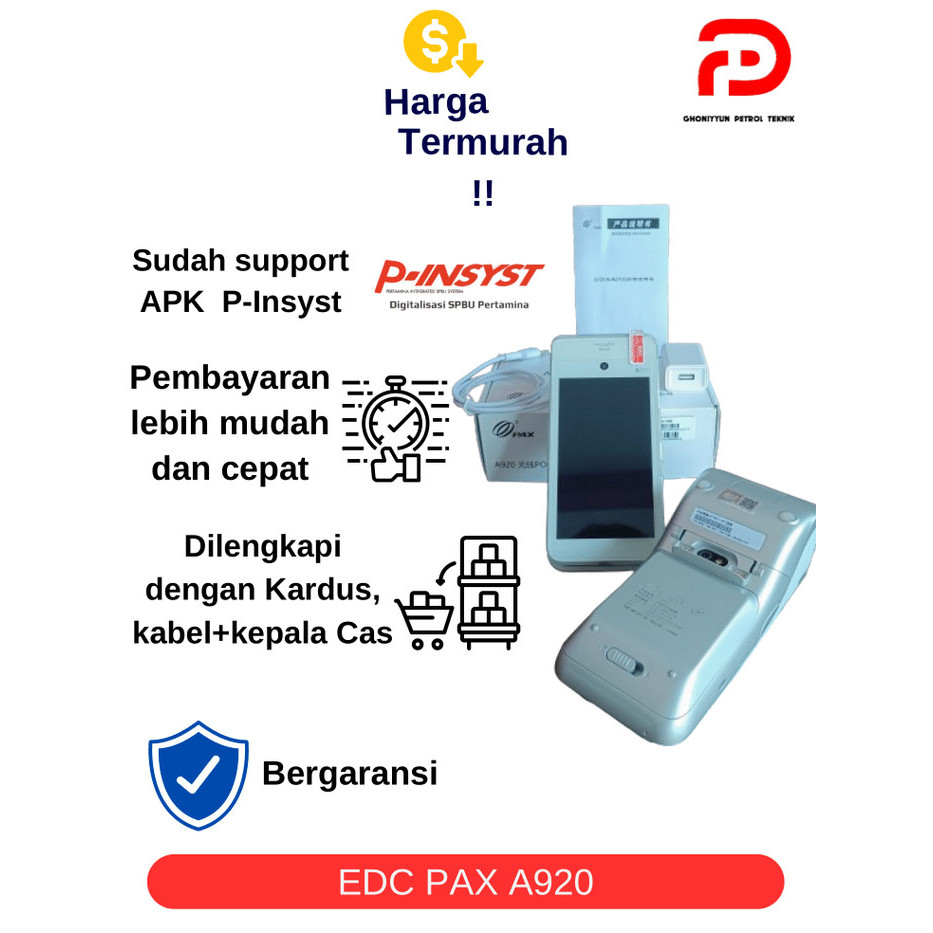 TERBARU EDC PAX A920 SPBU PERTAMINA - A920