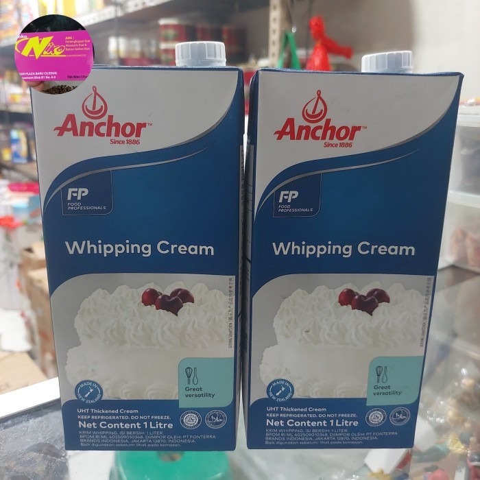 

TERBATAS anchor whipping cream 1 liter khusus gojek dan grab Kode 1238